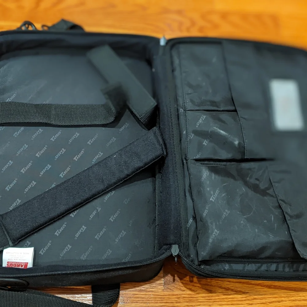 Targus brand black padded laptop briefcase